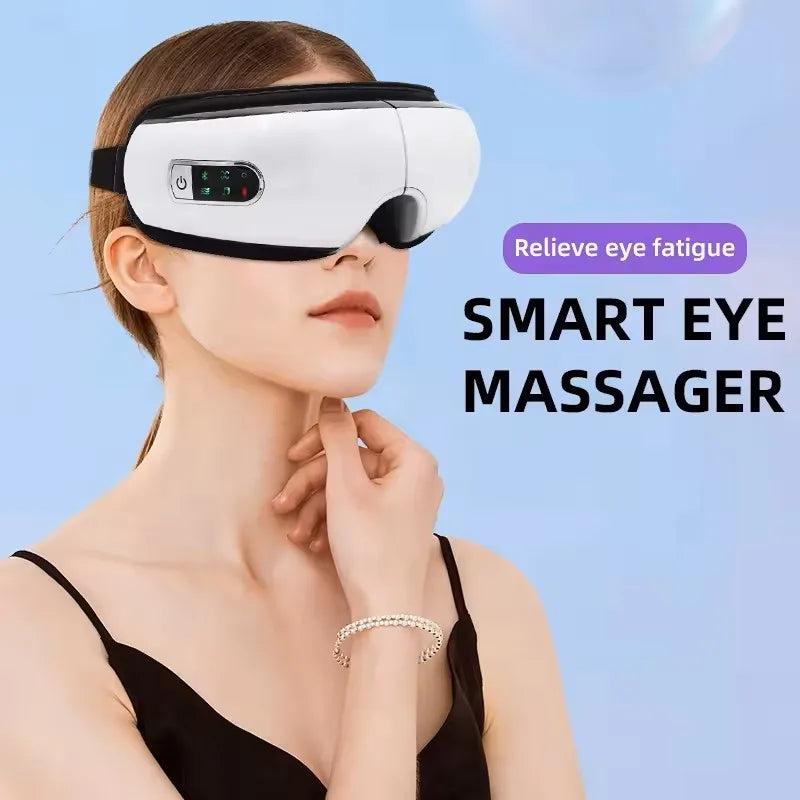 Smart Electric Eye Massager – Air Pressure, Heat, Vibration & Wireless Remote Control