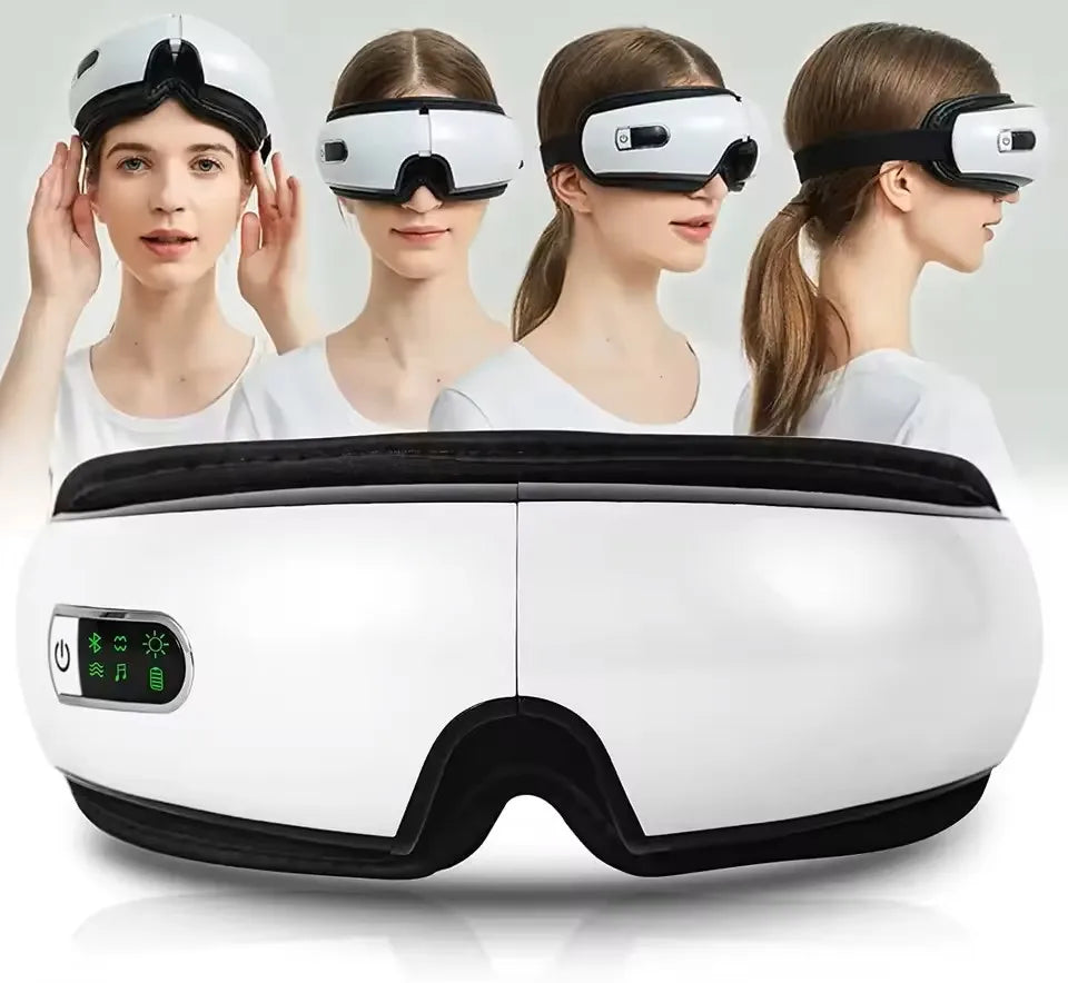 Smart Electric Eye Massager – Heat, Air Pressure & Remote Control for Eye Relief