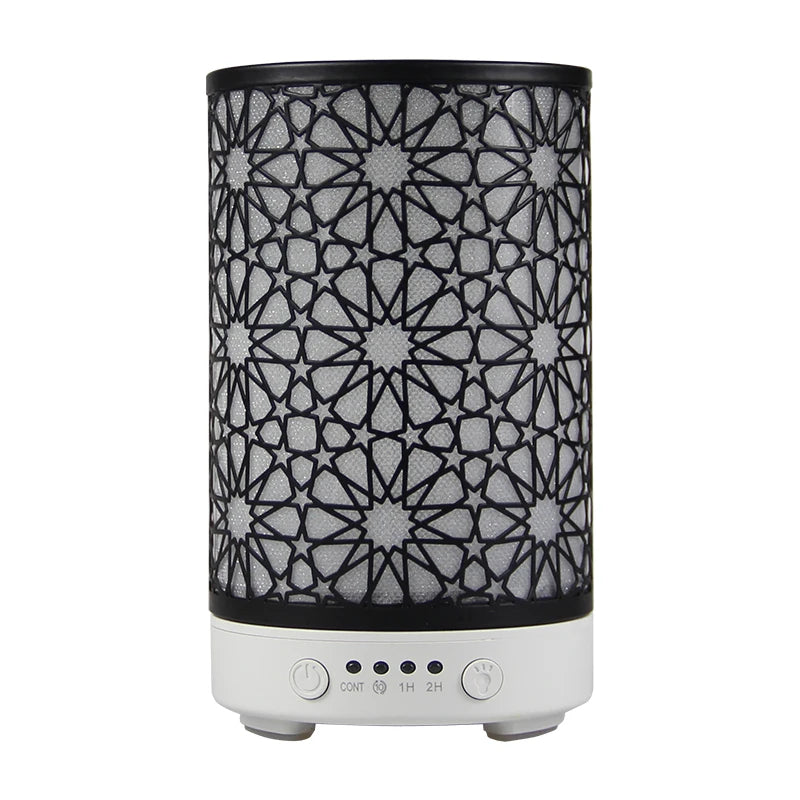 100ml Hollow Ultrasonic Essential Oil Diffuser – Timer & LED Light for Home Aromatherapy