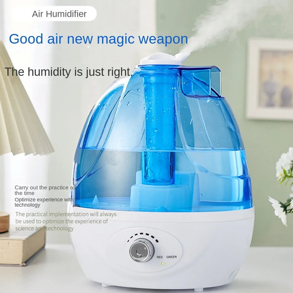 2.5L Quiet Ultrasonic Humidifier – 360° Rotation Cool Mist & Essential Oil Diffuser