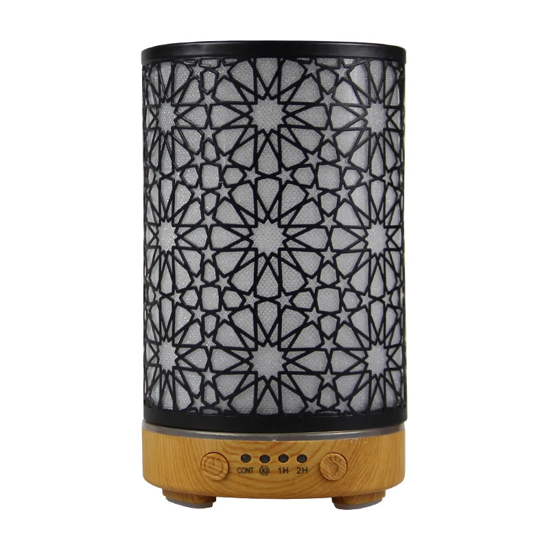 100ml Hollow Ultrasonic Essential Oil Diffuser – Timer, LED Light & Smart Home Aroma