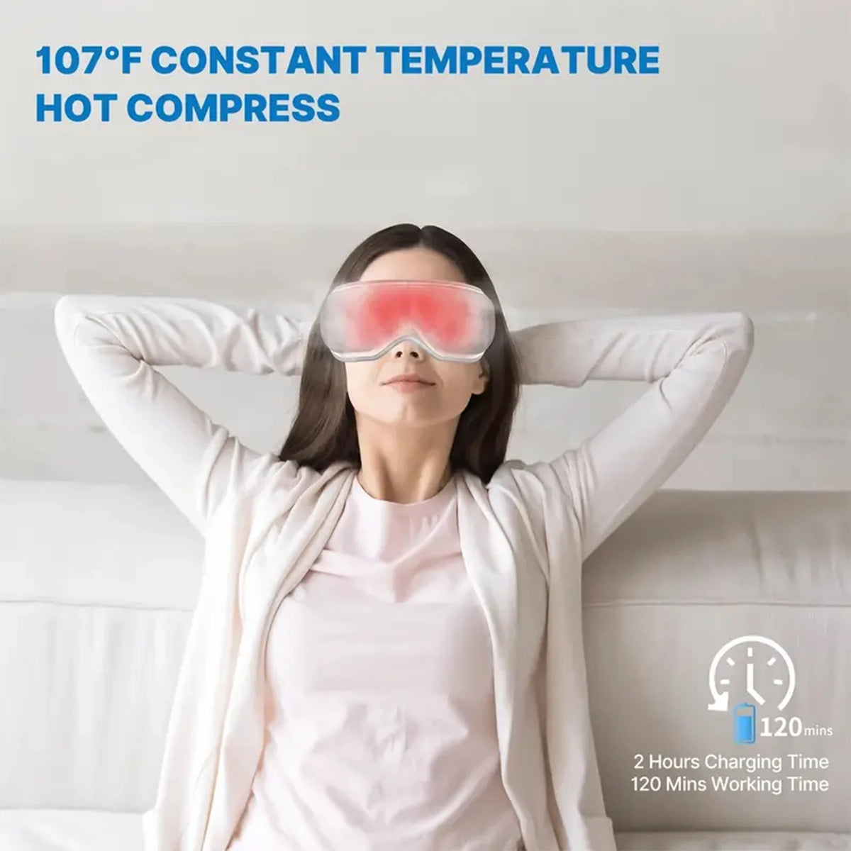 Smart Vibration Eye Massager – Airbag Compression, Bluetooth Music & Sleep Eye Mask