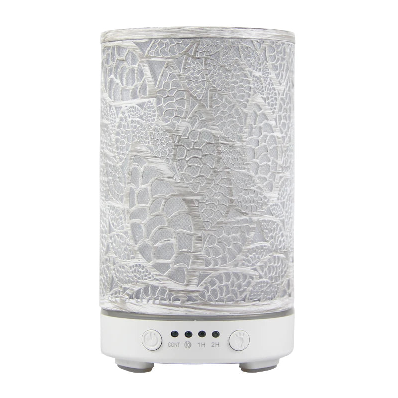 100ml Hollow Ultrasonic Essential Oil Diffuser – Timer & LED Light for Home Aromatherapy