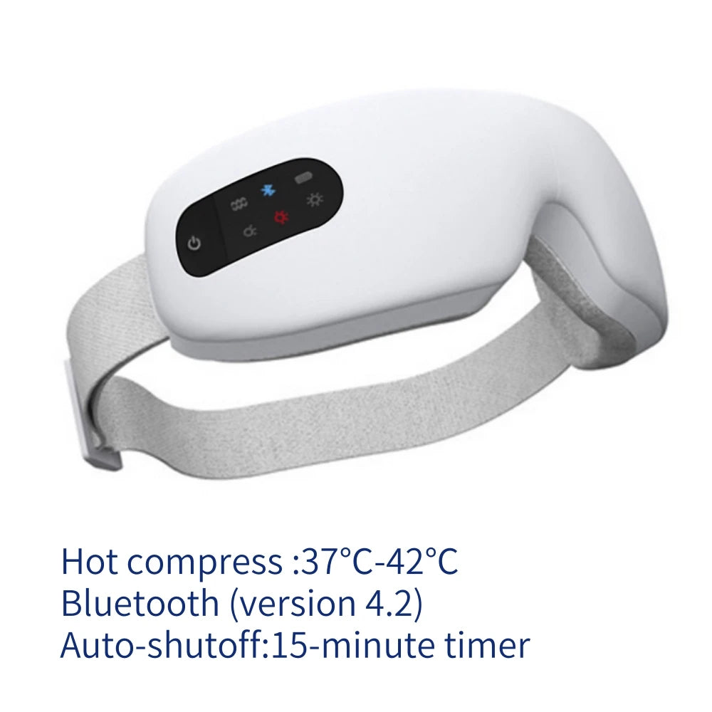 Smart Electric Eye Massager – Heat Compress & Music for Eye Fatigue & Sleep