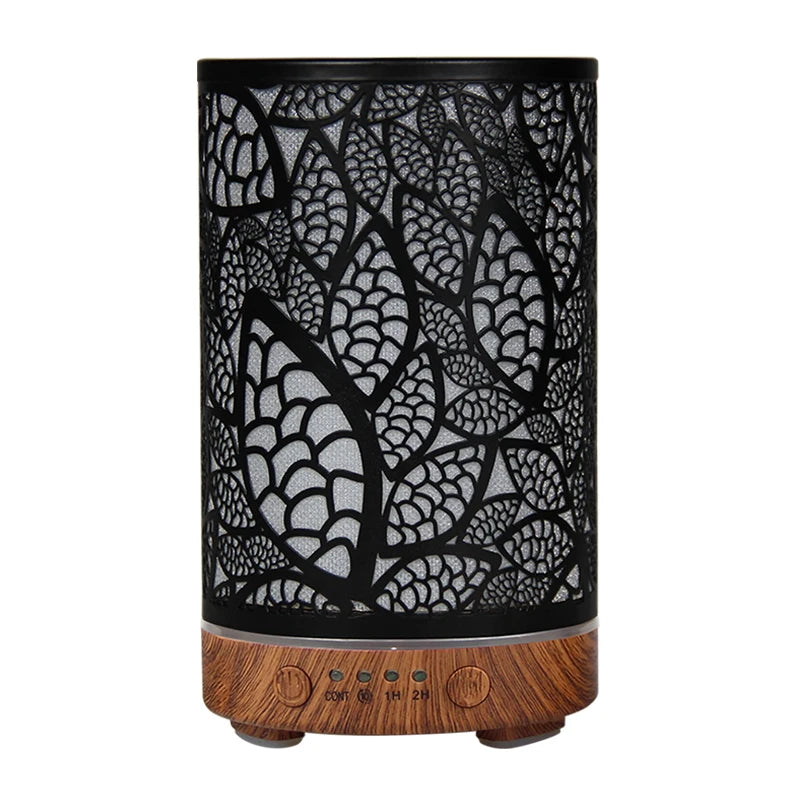 100ml Hollow Ultrasonic Essential Oil Diffuser – Timer & LED Light for Home Aromatherapy