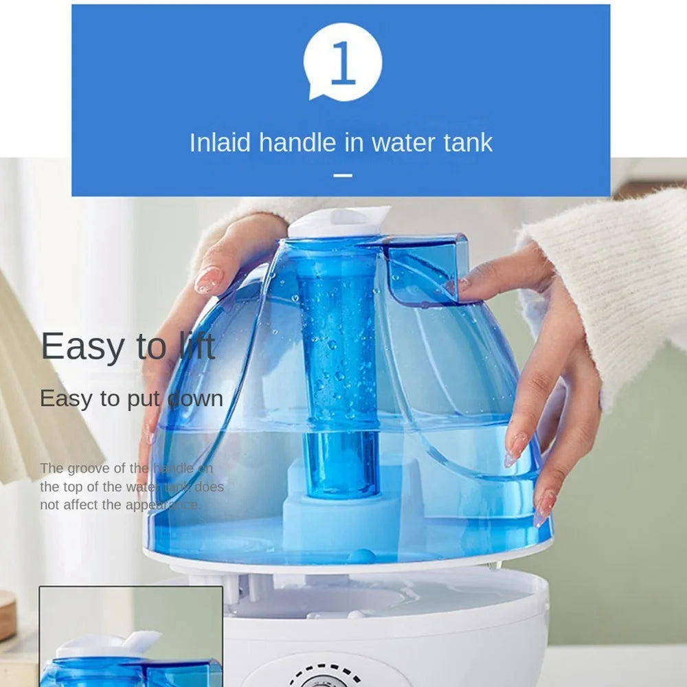 2.5L Quiet Ultrasonic Humidifier – 360° Rotation Essential Oil Diffuser for Bedroom