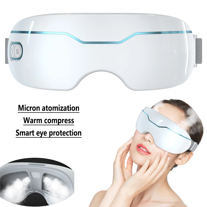 Electric Nano Steam Eye Massager – Atomising Acupressure for Dry Eyes, Fatigue & Better Sleep