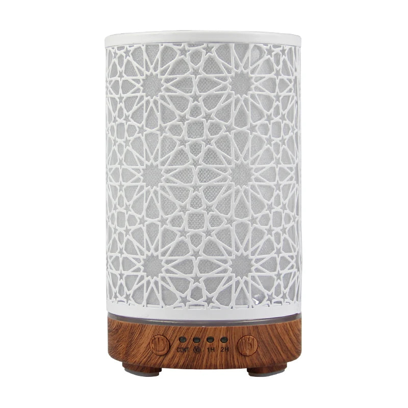 100ml Hollow Ultrasonic Essential Oil Diffuser – Timer, LED Light & Smart Home Aroma