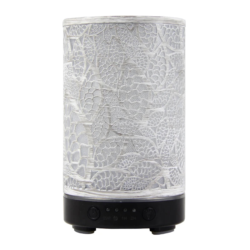 100ml Hollow Ultrasonic Essential Oil Diffuser – Timer, LED Light & Smart Home Aroma