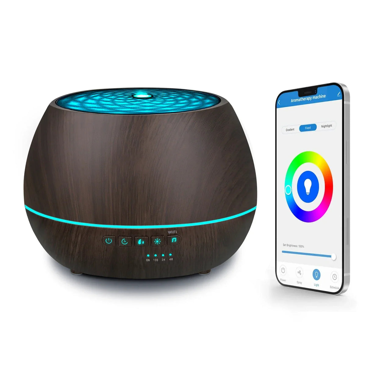 Smart WiFi 500ml Aromatherapy Diffuser – Tuya App, Alexa & Google Home, 7 LED Colours