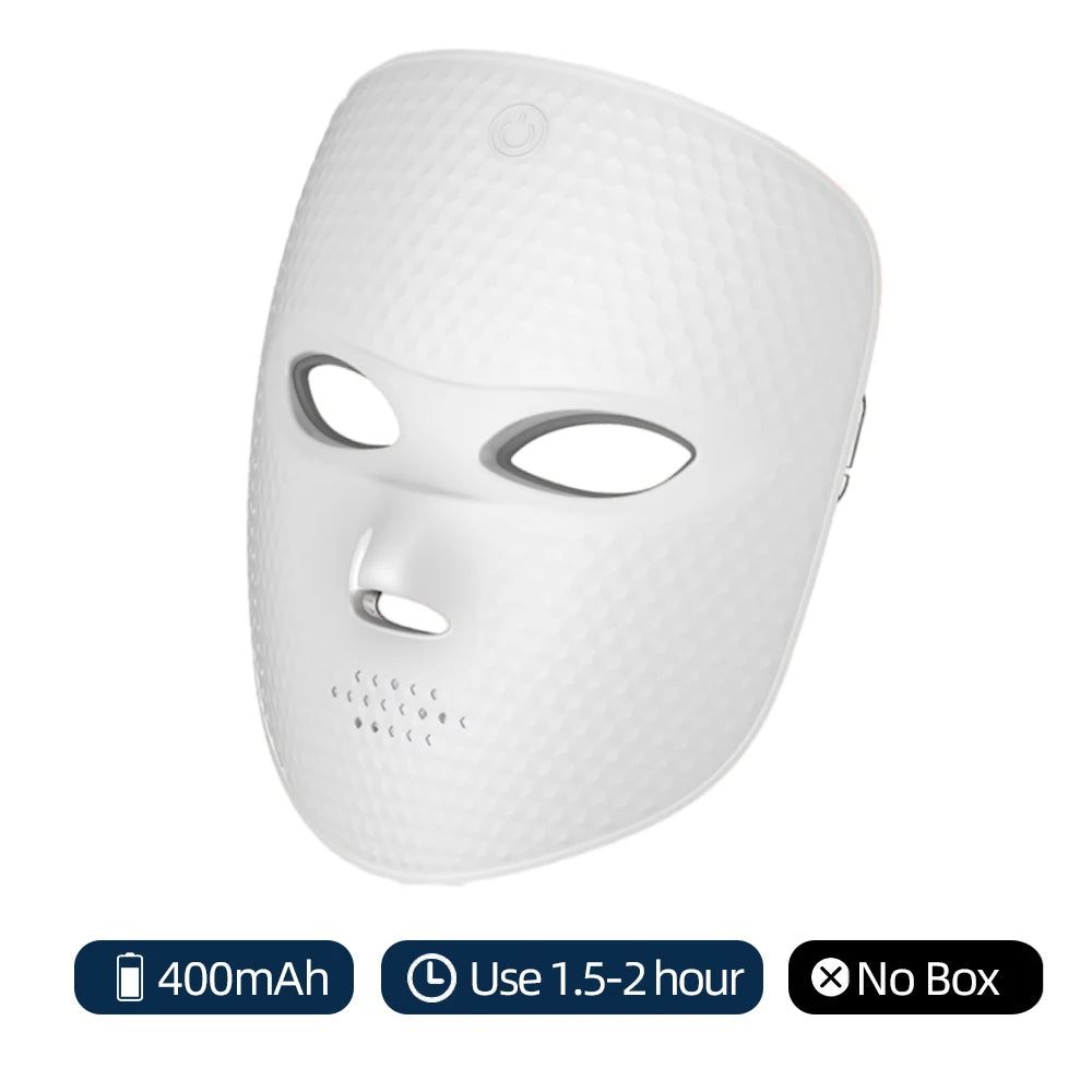 Wireless 7-Colour LED Face & Neck Mask – Photon Anti-Ageing & Skin Rejuvenation