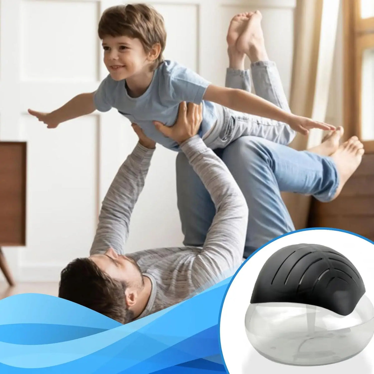 Water-Based Air Washer & Aroma Diffuser – Essential Oil Diffuser with 7 LED Colour Night Light