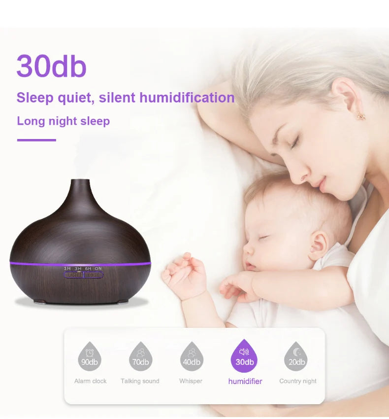 Ultrasonic Cool Mist Onion Humidifier Remote Control Oil Diffuser Colorful LED Air Humidifier for Household
