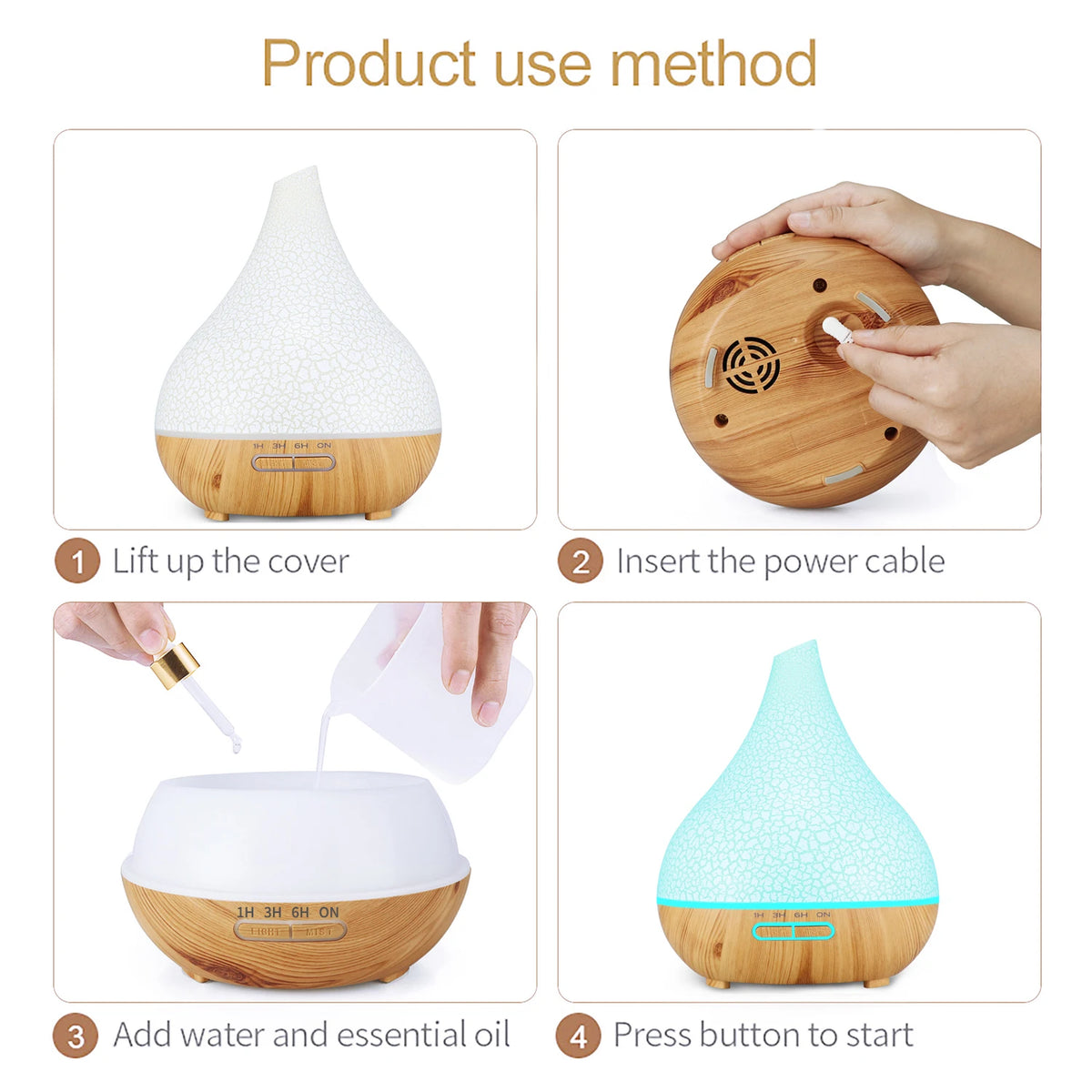 Tuya WiFi Smart Aroma Diffuser – Works with Google Home & Alexa, Ultrasonic Humidifier