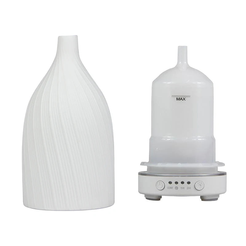 Ceramic Ultrasonic Aroma Diffuser – Timer Function, LED Lights & Essential Oil Diffuser
