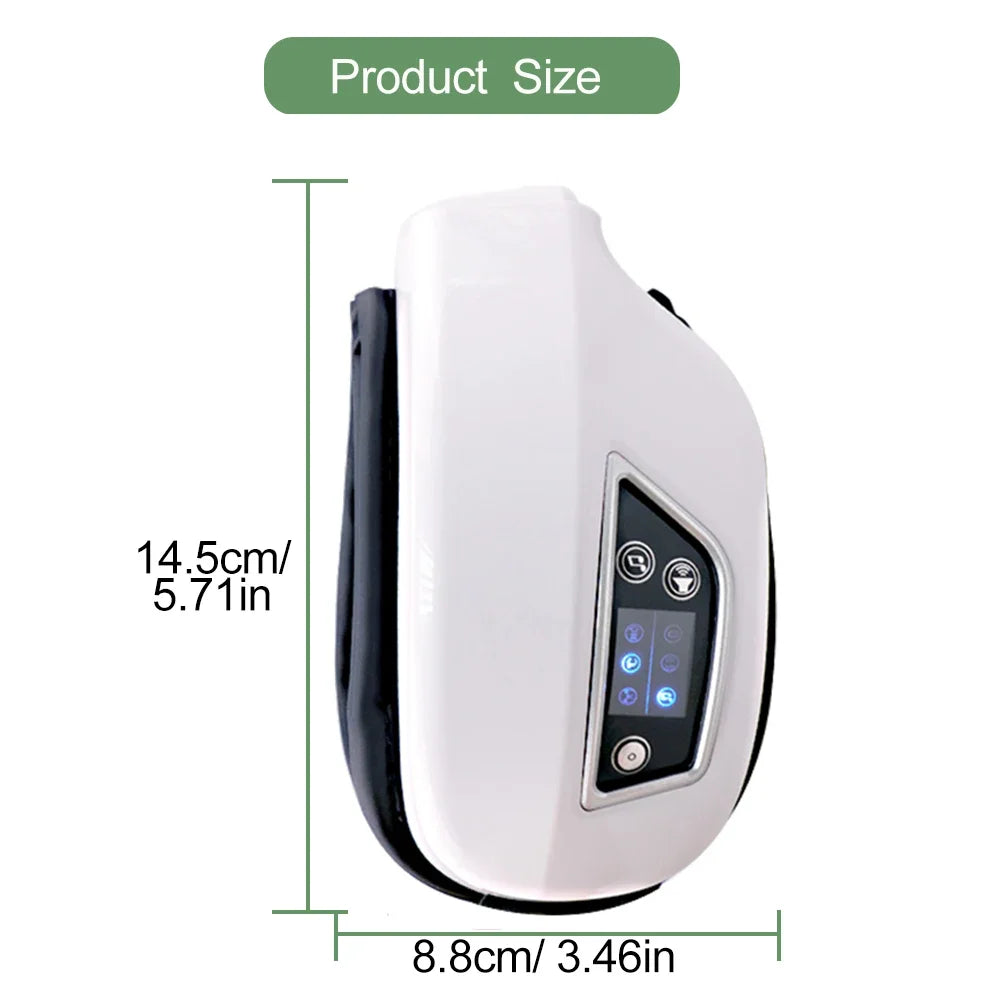 Smart Foldable Eye Massager – Vibration, Airbag Compression & Bluetooth for Eye Relaxation
