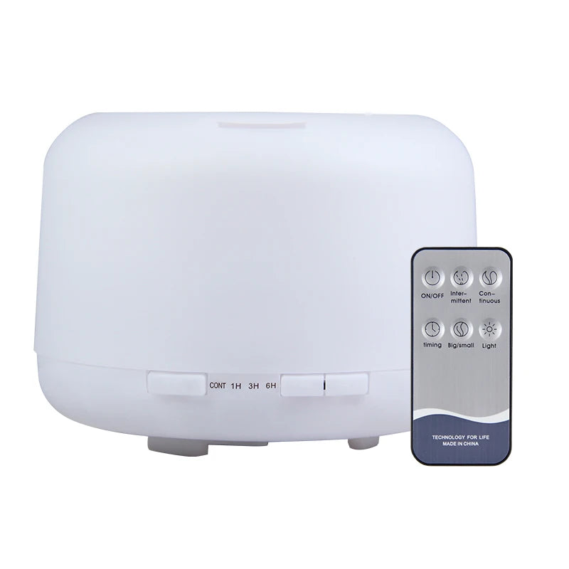 500ml Ultrasonic Aroma Diffuser – Remote Control & LED Night Lights Essential Oil Humidifier