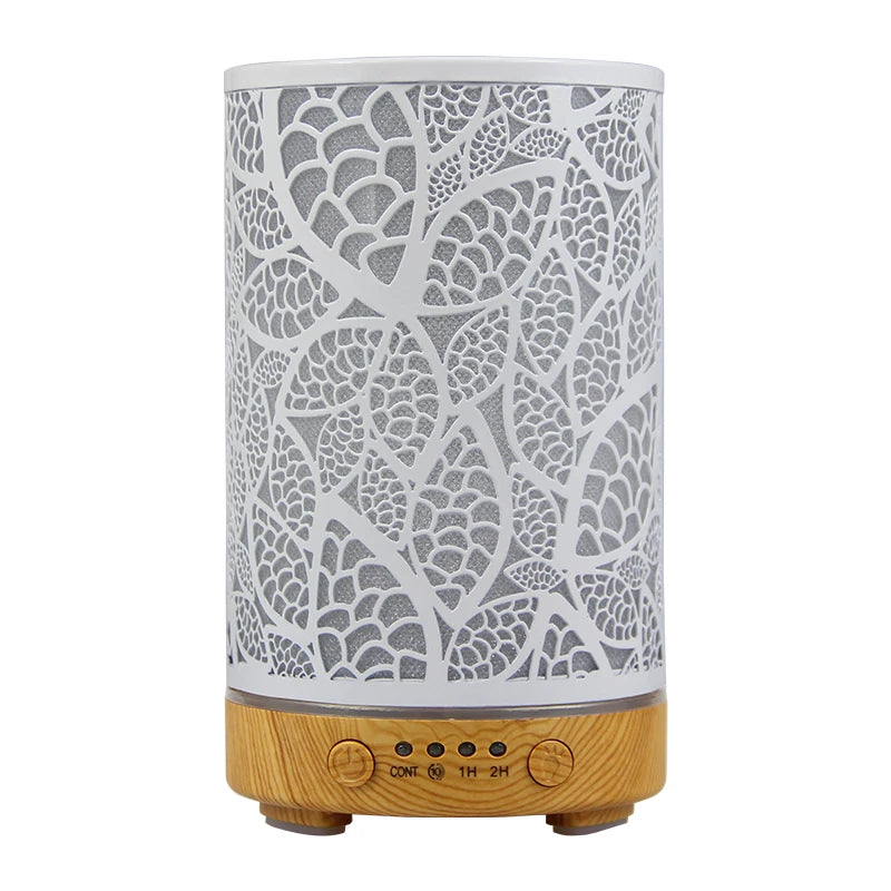 100ml Hollow Ultrasonic Essential Oil Diffuser – Timer & LED Light for Home Aromatherapy