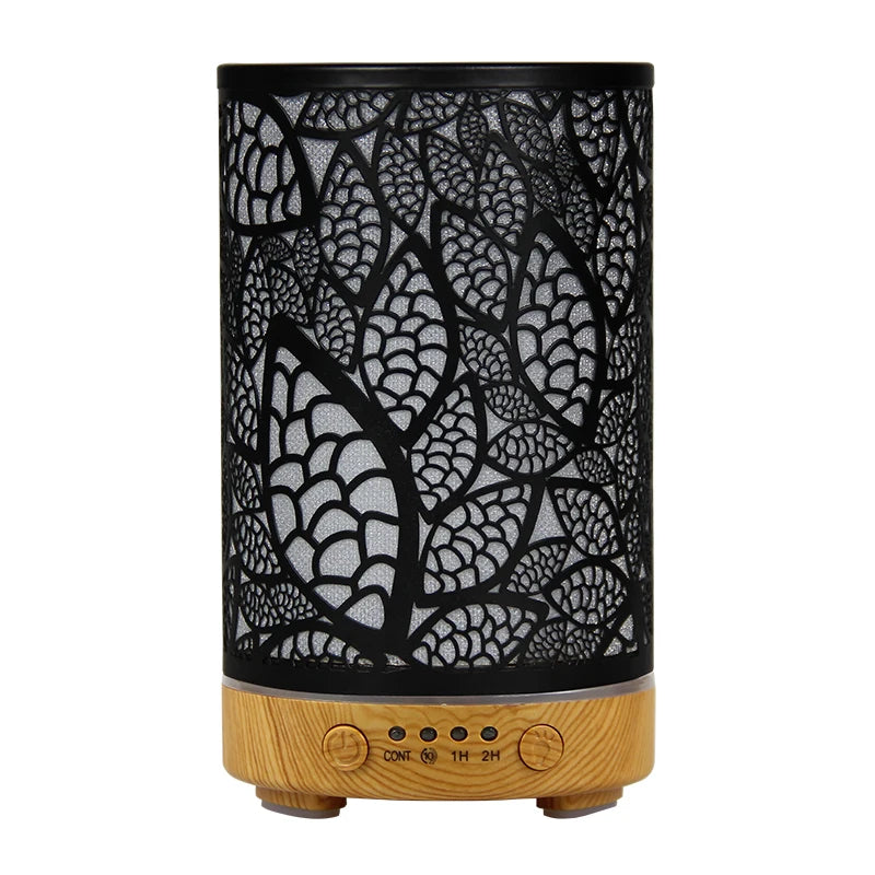 100ml Hollow Ultrasonic Essential Oil Diffuser – Timer, LED Light & Smart Home Aroma