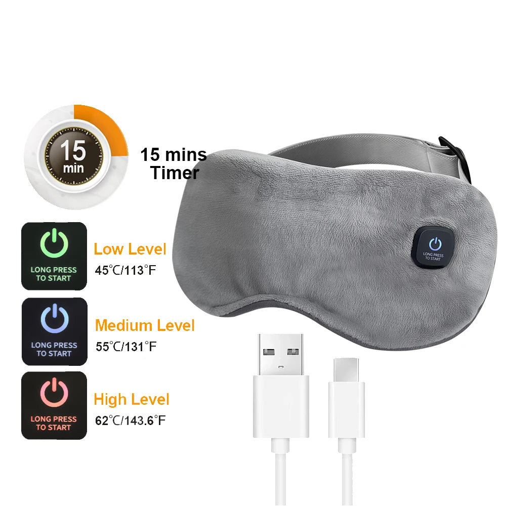 Smart Electric Eye Massager – Heat Compress & Music for Eye Fatigue & Sleep