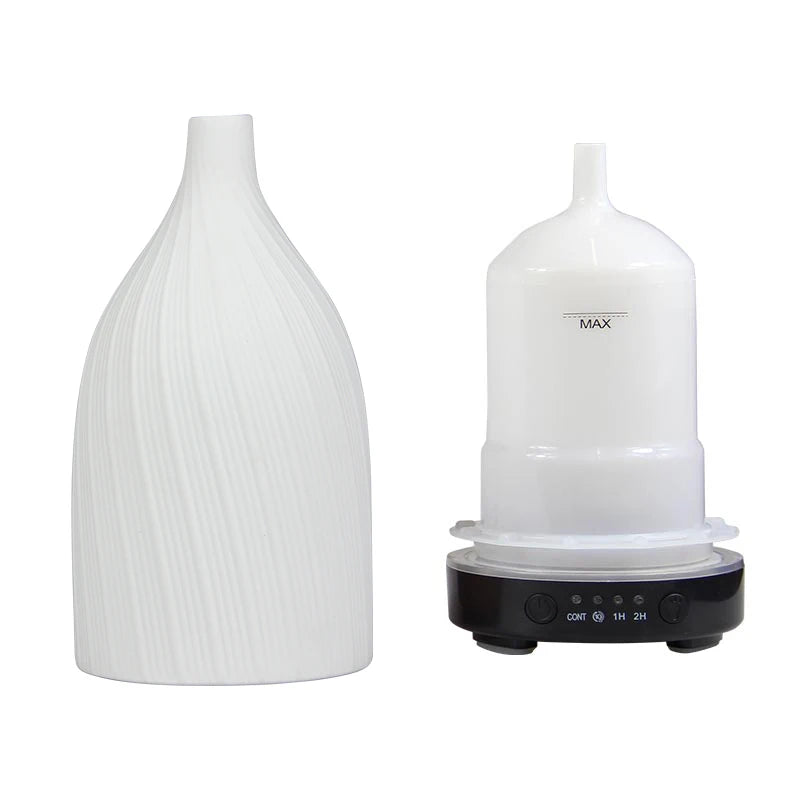 Ceramic Ultrasonic Aroma Diffuser – Timer Function, LED Lights & Essential Oil Diffuser
