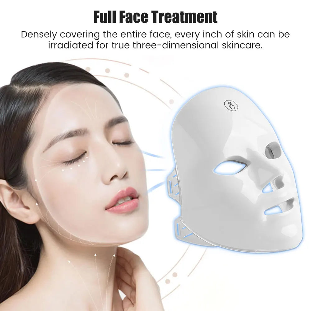 Rechargeable 7-Colour LED Facial Mask – Photon Skin Rejuvenation, Lifting & Whitening