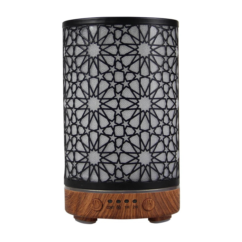 100ml Hollow Ultrasonic Essential Oil Diffuser – Timer, LED Light & Smart Home Aroma