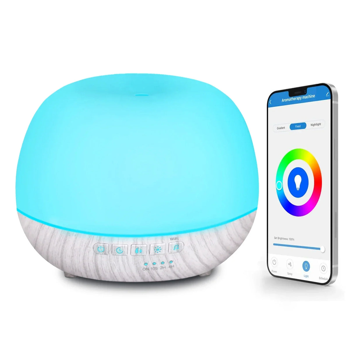 Smart WiFi 500ml Aromatherapy Diffuser – Tuya App, Alexa & Google Home, 7 LED Colours