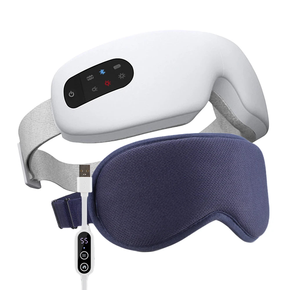 Smart Electric Eye Massager – Heat Compress & Music for Eye Fatigue & Sleep