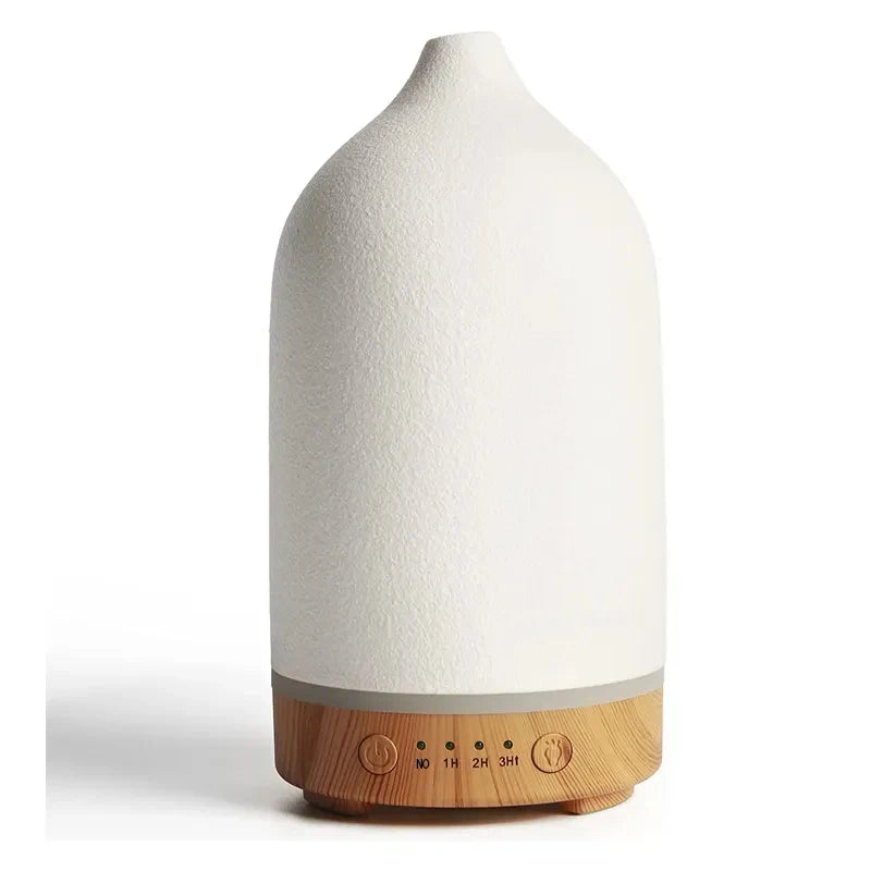 Ceramic Aroma Diffuser – Cool Mist Ultrasonic Humidifier with 7 LED Colours