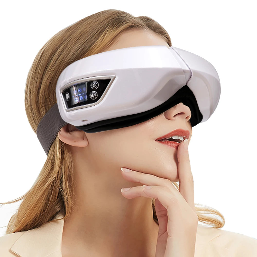Smart Foldable Eye Massager – Bluetooth Music & Airbag Compression for Eye Care