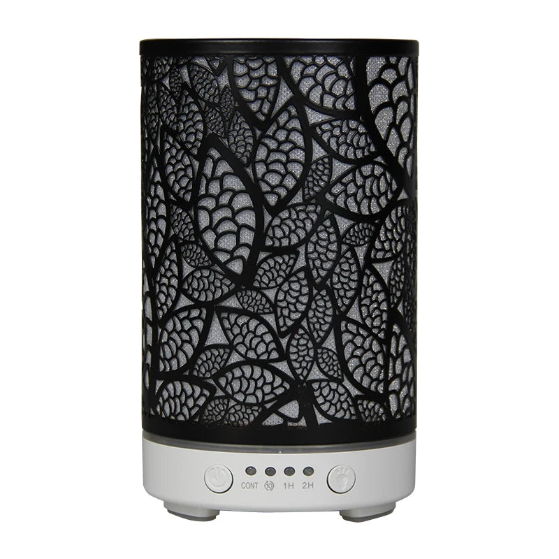 100ml Hollow Ultrasonic Essential Oil Diffuser – Timer & LED Light for Home Aromatherapy