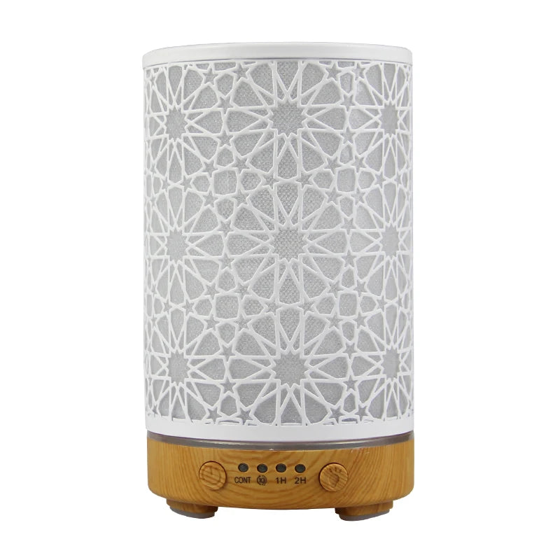 100ml Hollow Ultrasonic Essential Oil Diffuser – Timer & LED Light for Home Aromatherapy