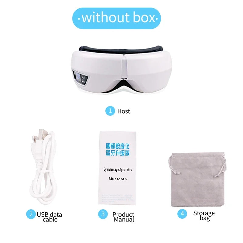 Smart Foldable Eye Massager – Bluetooth Music & Airbag Compression for Eye Care